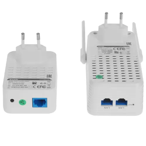 Набор PowerLine адаптеров/ Tenda PH5 Набор PowerLine адаптеров, 1000 Мбит/с, в комплекте - 2 шт (P3, PA6), Wi-Fi 2.4 ГГц 300 Мбит/с