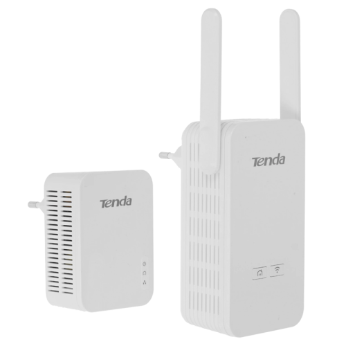 Набор PowerLine адаптеров/ Tenda PH5 Набор PowerLine адаптеров, 1000 Мбит/с, в комплекте - 2 шт (P3, PA6), Wi-Fi 2.4 ГГц 300 Мбит/с