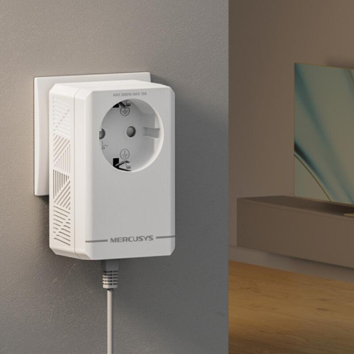 AV1000 Комплект гигабитных адаптеров Powerline с розеткой/ AV1000 Gigabit Passthrough Powerline Starter Kit