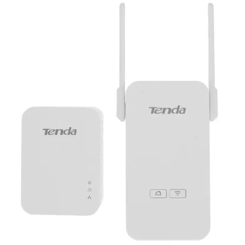 Набор PowerLine адаптеров/ Tenda PH5 Набор PowerLine адаптеров, 1000 Мбит/с, в комплекте - 2 шт (P3, PA6), Wi-Fi 2.4 ГГц 300 Мбит/с