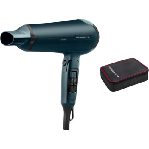 Фен ROWENTA/ Фен ROWENTA CV4753F1 Фен ROWENTA, Nomad, мощность 2200 Вт, 3 температурных режима, 2 скорости, ультра-холодный воздух, цвет синий