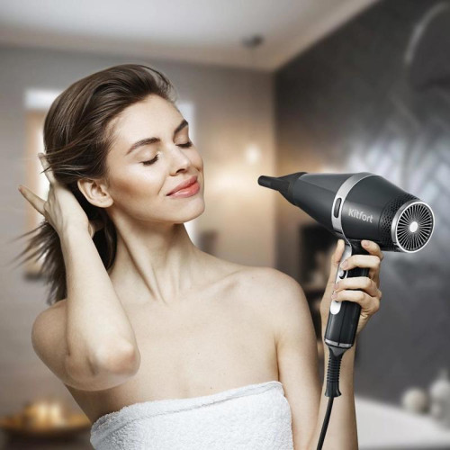 Фен/ Фен Kitfort KT-3256 2200Вт черный/серебристый