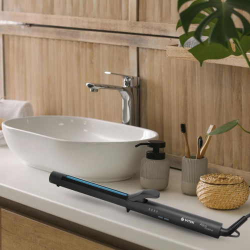 Щипцы/ Щипцы Vitek Aquamarine VT-2313 60Вт черный макс.темп.:200С покрытие:керамическое