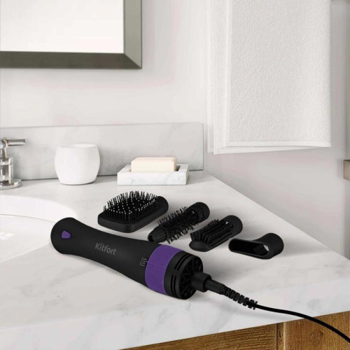 Фен-щетка/ Фен-щетка Kitfort КТ-3236-1 1000Вт фиолетовый/черный