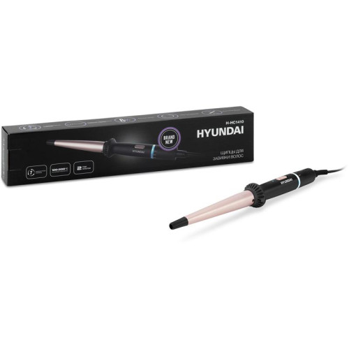 Щипцы/ Щипцы Hyundai H-HC1410 40Вт черный макс.темп.:200С покрытие:керамико-турмалиновое