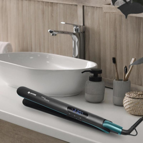 Выпрямитель/ Выпрямитель Vitek VT-1335 58Вт черный макс.темп.:230С покрытие:керамико-турмалиновое