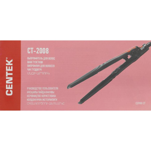 Выпрямитель/ Выпрямитель Centek CT-2008 40Вт черный/красный макс.темп.:240С покрытие:керамическое