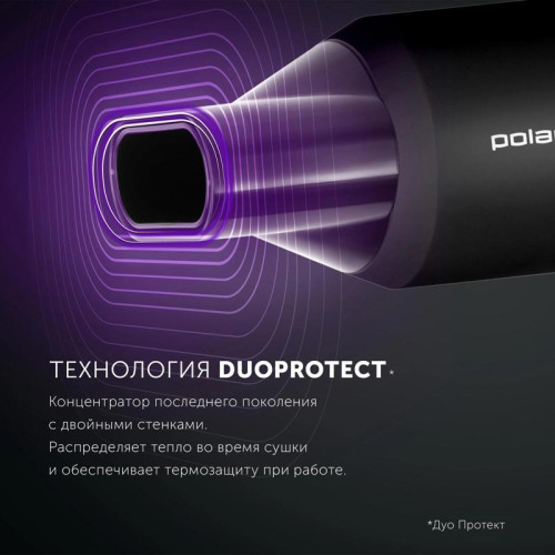 Фен/ Фен Polaris PHD 2044Ti 1900Вт черный (019914)