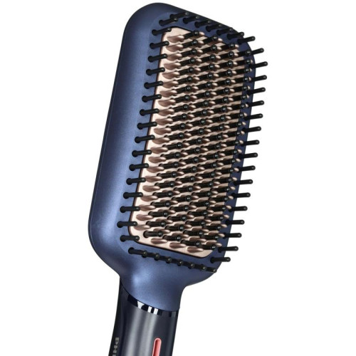 Расческа-выпрямитель/ Расческа-выпрямитель Philips BHH885/00 черный/фиолетовый макс.темп.:200С покрытие:керамическое