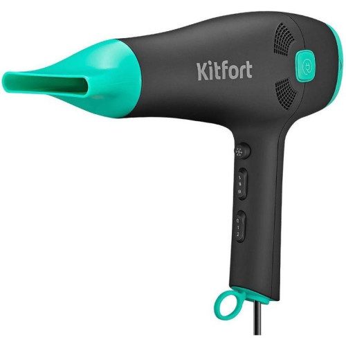Фен/ Фен Kitfort КТ-3222 2000Вт черный/бирюзовый