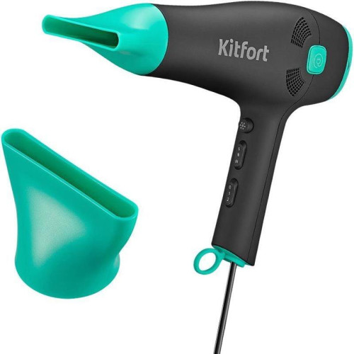 Фен/ Фен Kitfort КТ-3222 2000Вт черный/бирюзовый