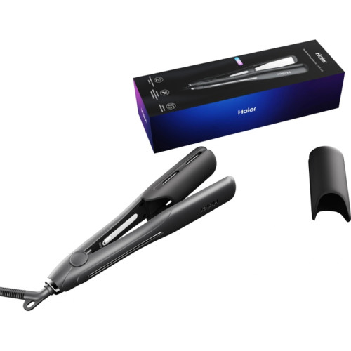 Выпрямитель/ Выпрямитель Haier HHS-618 53Вт черный макс.темп.:220С покрытие:титановое (FZ000TD00RU)