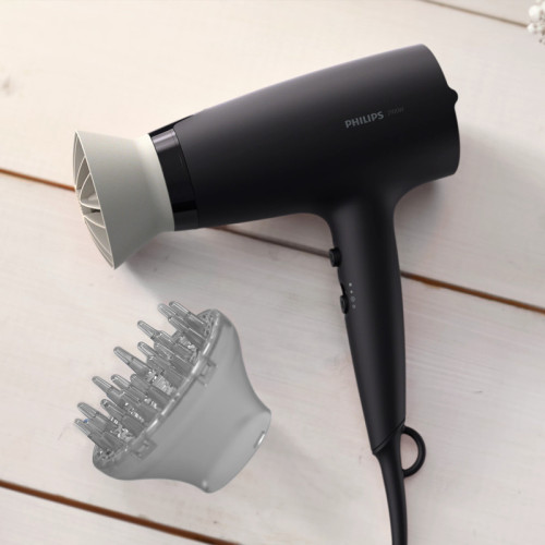 Фен Philips/ Фен Philips BHD302/30 Фен Philips, мощность 1600 Вт, 3 скорости, холодный вохдух, 2 насадки, диффузор, цвет черный