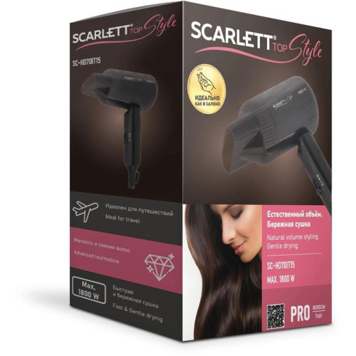 Фен/ Фен Scarlett SC-HD70IT15 1800Вт черный