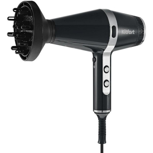 Фен/ Фен Kitfort KT-3256 2200Вт черный/серебристый