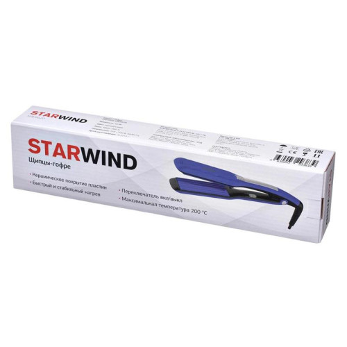 Щипцы/ Щипцы Starwind SHE6620 40Вт синий макс.темп.:210С покрытие:керамическое