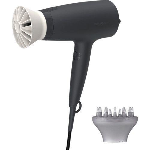 Фен Philips/ Фен Philips BHD302/30 Фен Philips, мощность 1600 Вт, 3 скорости, холодный вохдух, 2 насадки, диффузор, цвет черный