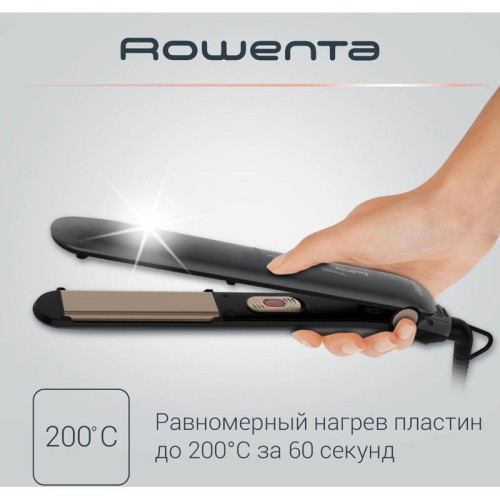 Выпрямитель/ Выпрямитель Rowenta SF1627F0 32Вт серый/бежевый макс.темп.:200С покрытие:кератин-турмалиновое (1830008182)