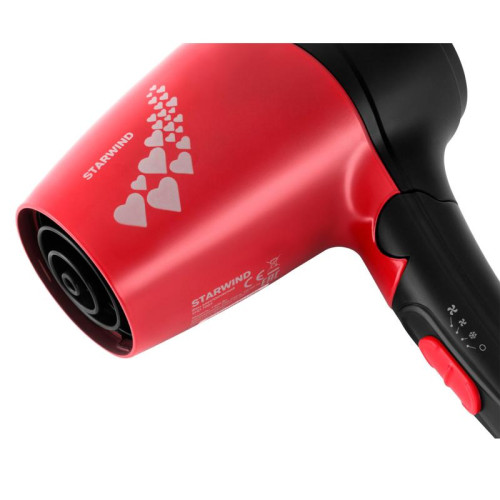 Фен/ Фен Starwind SHD 7065 1400Вт черный/красный
