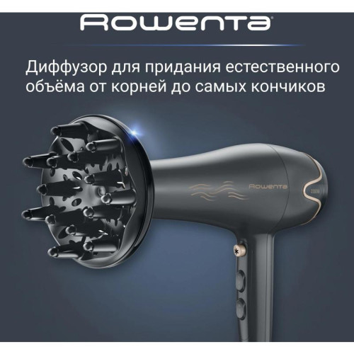 Фен/ Фен Rowenta CV5707F0 2200Вт серый/золотистый (1830008149) Фен/ Фен Rowenta CV5707F0 2200Вт серый/золотистый (1830008149)