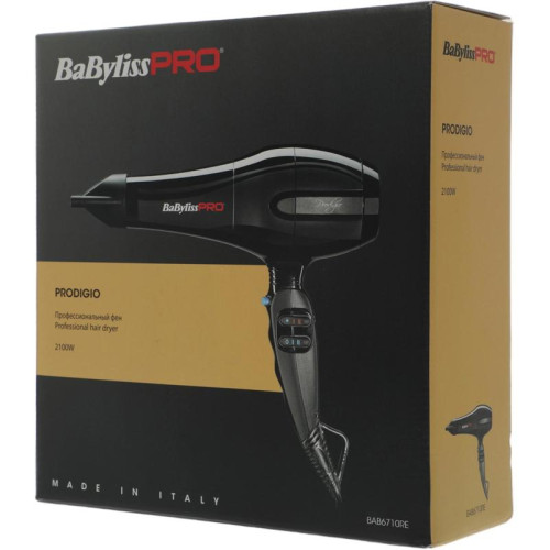 Фен/ Фен Babyliss Pro Prodigio 2100Вт черный (BAB6710RE)