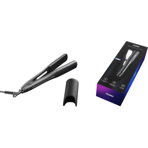 Выпрямитель/ Выпрямитель Haier HHS-618 53Вт черный макс.темп.:220С покрытие:титановое (FZ000TD00RU)