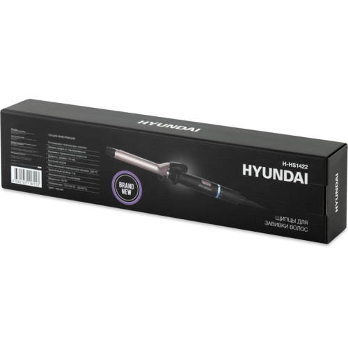 Щипцы/ Щипцы Hyundai H-HS1422 40Вт черный макс.темп.:200С покрытие:керамико-турмалиновое