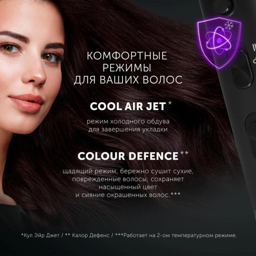 Фен/ Фен Polaris PHD 2044Ti 1900Вт черный (019914)