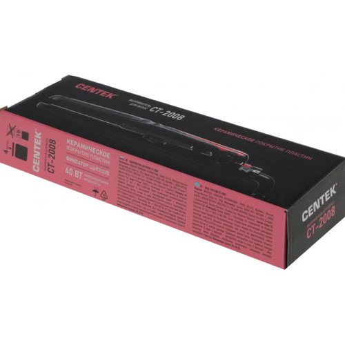 Выпрямитель/ Выпрямитель Centek CT-2008 40Вт черный/красный макс.темп.:240С покрытие:керамическое