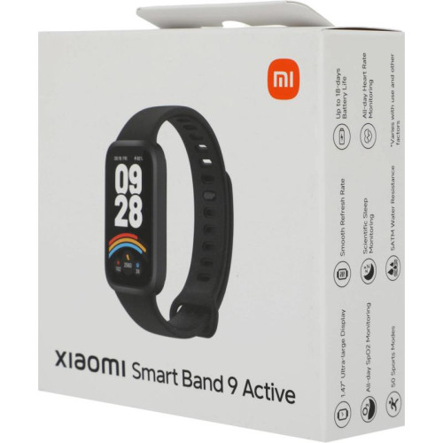 Фитнес-трекер Xiaomi Smart Band 9 Active TFT корп.:черный рем.:черный (BHR9444GL)