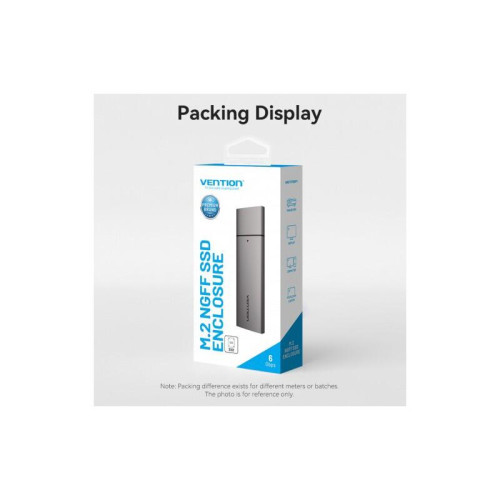 Корпус для SSD Vention USB 3.1 Gen 2-C M.2 NGFF (B-Key/B&M Key) Серый Корпус для SSD Vention USB 3.1 Gen 2-C M.2 NGFF (B-Key/B&M Key) Серый