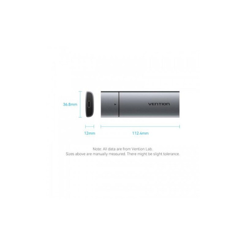 Корпус для SSD Vention USB 3.1 Gen 2-C M.2 NGFF (B-Key/B&M Key) Серый Корпус для SSD Vention USB 3.1 Gen 2-C M.2 NGFF (B-Key/B&M Key) Серый