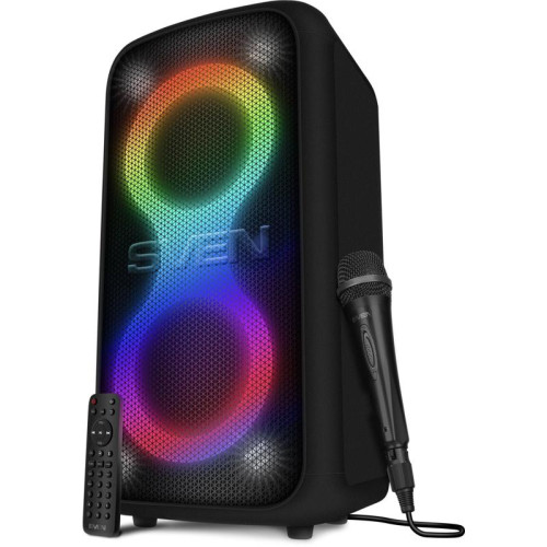 Колонка порт. Sven PS-1000 черный 160W 1.0 BT/3.5Jack 8000mAh (SV-022686)