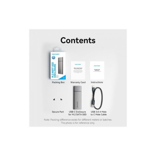 Корпус для SSD Vention USB 3.1 Gen 2-C M.2 NGFF (B-Key/B&M Key) Серый Корпус для SSD Vention USB 3.1 Gen 2-C M.2 NGFF (B-Key/B&M Key) Серый