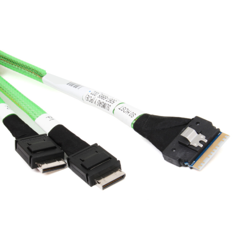 Кабель/ Cable, Slimline SASx8 (SFF8654) -to- 2x Slimline SASx4 (SFF8612), AltWiring, 1M Кабель/ Cable, Slimline SASx8 (SFF8654) -to- 2x Slimline SASx4 (SFF8612), AltWiring, 1M