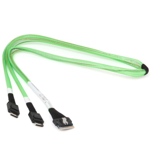 Кабель/ Cable, Slimline SASx8 (SFF8654) -to- 2x Slimline SASx4 (SFF8612), AltWiring, 1M