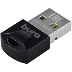 Адаптер USB Buro BU-BT51 BT5.1+EDR class 1.5 20м черный [BU-BT51]