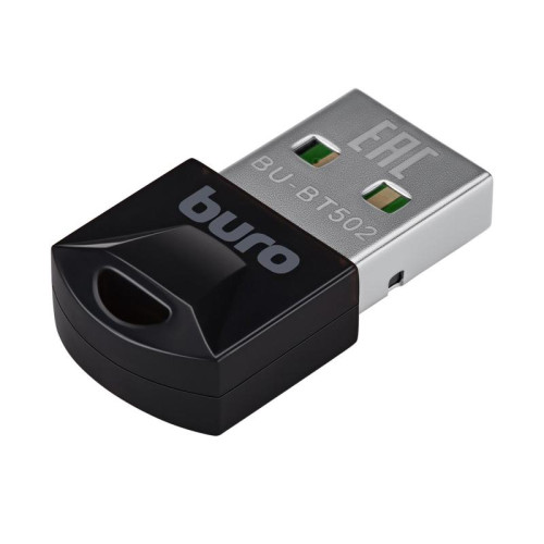 Адаптер USB Buro BU-BT502 BT5.0+EDR class 1.5 20м черный [BT502]