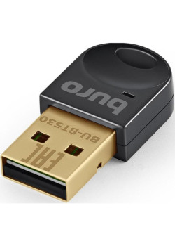 Адаптер USB Buro BU-BT530 BT5.3+EDR class 1.5 20м черный [BU-BT530]