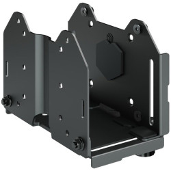 Крепление универсальное для mini PC ONKRON/ макс нагрузка 5кг, крепления на VESA: 75x75, 100x100,  высота mini PC: 12~79мм, ширина и длина mini PC: без ограничений, возможность установки: на стену, под стол, к VESA креплениям монитора, между монитором и к