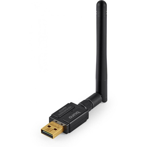 Адаптер USB Buro BU-BT532 BT5.3+EDR class 1 100м черный [BU-BT532]