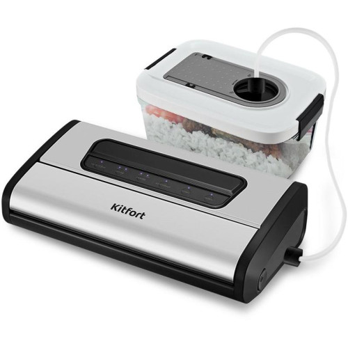 Вакуумный упаковщик Kitfort КТ-1519 165Вт серебристый/черный