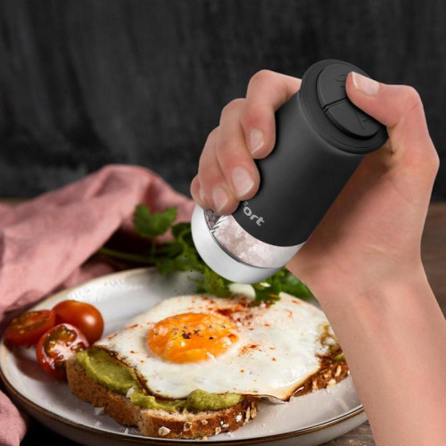 Перечница электрическая Kitfort КТ-6013-1 черный/серебристый