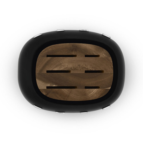 Комплект ножей SMEG, нож для овощей, нож универсальный, нож для мяса, нож сантоку, нож для хлеба, шеф-нож, подставка, цвет черный