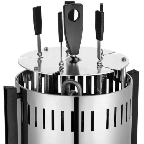 Шашлычница электрическая Kitfort КТ-1407 900Вт нержавеющая сталь/оранжевый