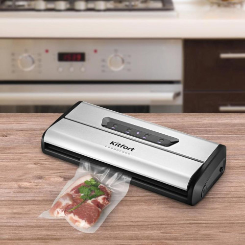 Вакуумный упаковщик Kitfort КТ-1515 175Вт серебристый/черный