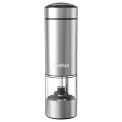 Электрическая мельница для специй EVELUX/ Электрическая мельница для специй EVELUX, кнопочное управление, объем резерувара для специй 55 мл, подзаряжаемые батарейки, цвет нержавеющая сталь