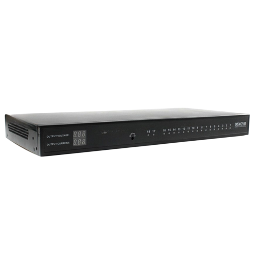 Блок питания/ OSNOVO Блок питания на 18 каналов, 19'', 1U, DC 12V, 1,11А на канал, суммарно до 20А, до 240Вт