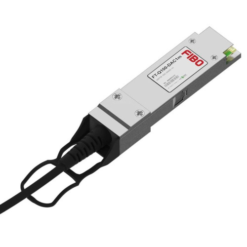 Кабель/ FIBO FT-Q100-DAC1m QSFP28 to QSFP28 DAC модуль, медный кабель Belden, 1 метр