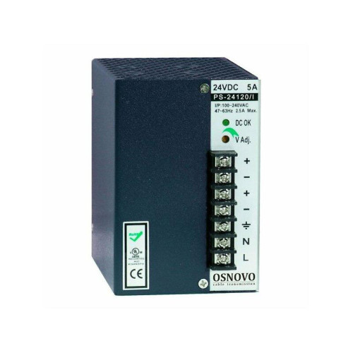 Блок питания/ OSNOVO Промышленный блок питания. DC24V, 5A (120W). Диапазон входных напряжений: AC195-265V